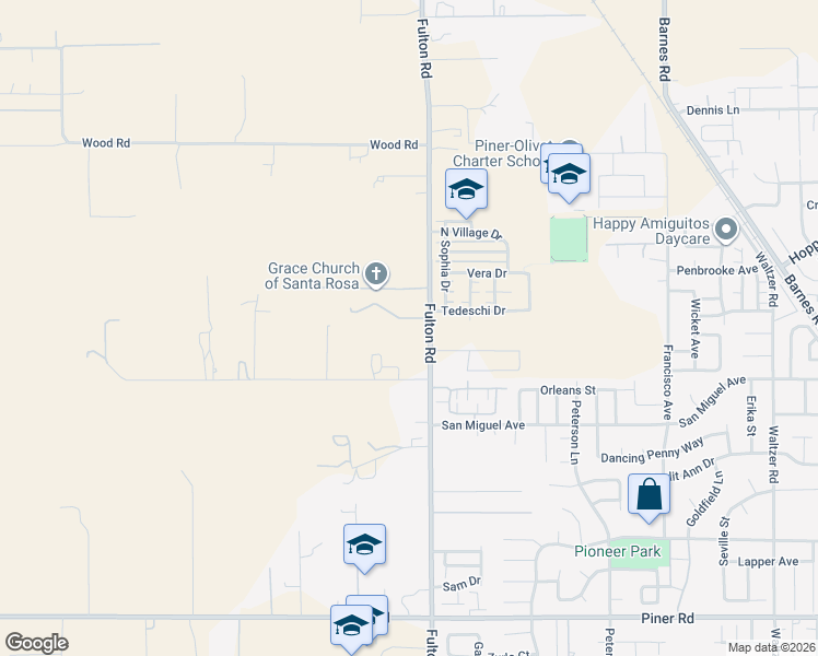 map of restaurants, bars, coffee shops, grocery stores, and more near 2275 Fulton Road in Santa Rosa