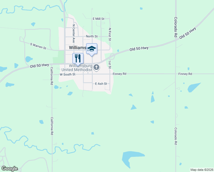 map of restaurants, bars, coffee shops, grocery stores, and more near 224 1st Street in Williamsburg