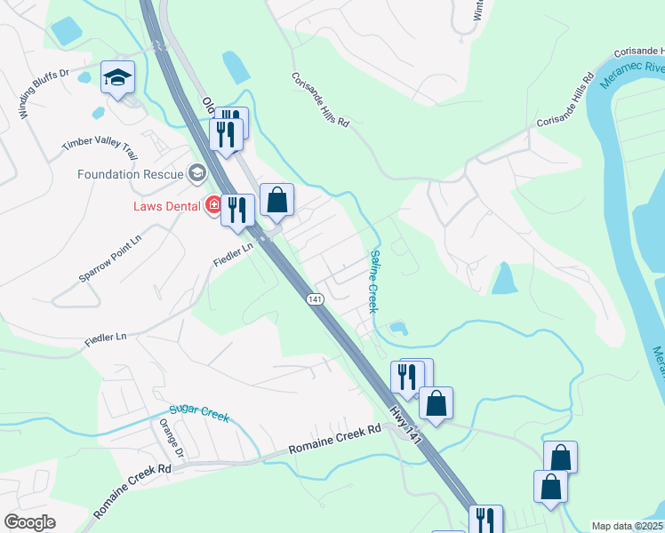 map of restaurants, bars, coffee shops, grocery stores, and more near 110-112 Clearwater Drive in Fenton