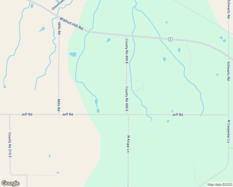 map of restaurants, bars, coffee shops, grocery stores, and more near 1-159 County Road 400 East in Walnut Hill