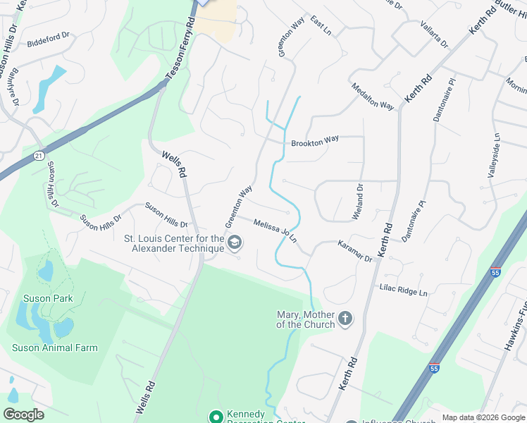 map of restaurants, bars, coffee shops, grocery stores, and more near 4838 Royal King Court in St. Louis