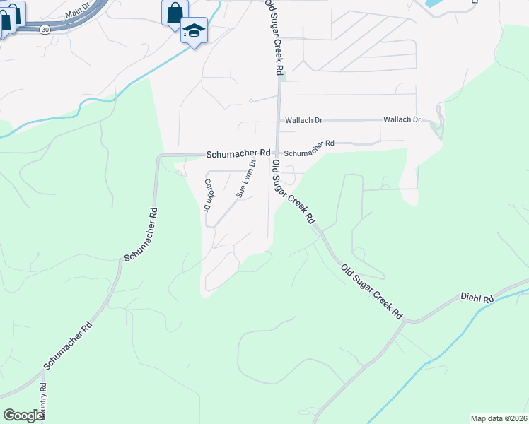 map of restaurants, bars, coffee shops, grocery stores, and more near 2357 Arkansas Drive in High Ridge