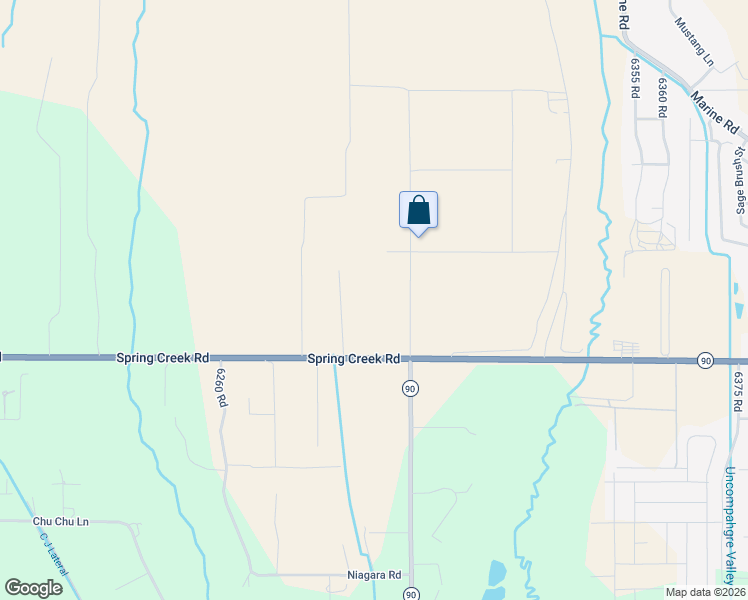 map of restaurants, bars, coffee shops, grocery stores, and more near 14875 6300 Road in Montrose