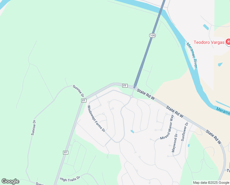 map of restaurants, bars, coffee shops, grocery stores, and more near 2453 Windswept Farms Drive in Eureka