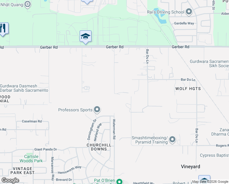 map of restaurants, bars, coffee shops, grocery stores, and more near 7725 Admiral Ln in Sacramento