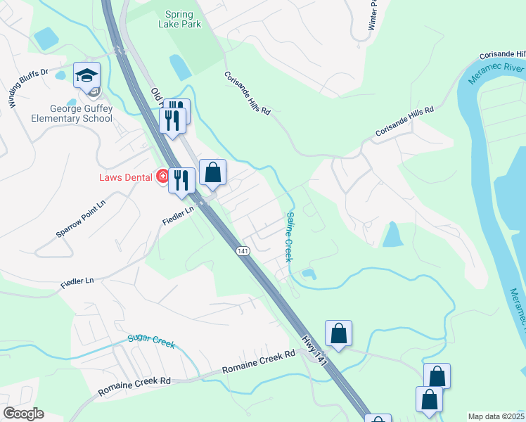 map of restaurants, bars, coffee shops, grocery stores, and more near 228 Cool Valley Drive in Fenton