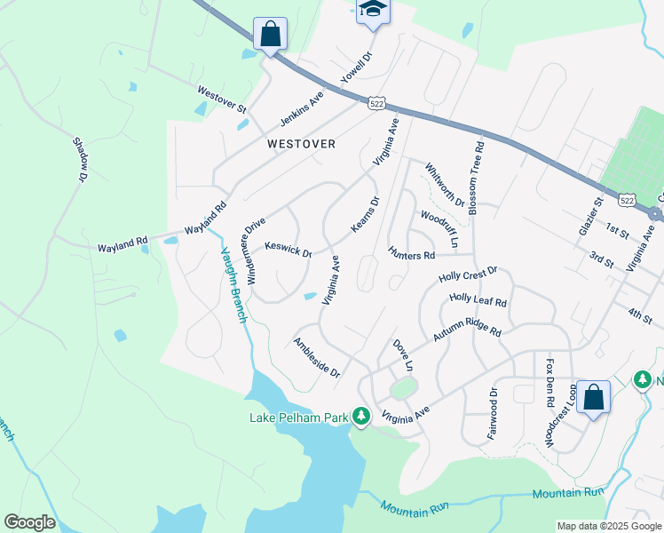 map of restaurants, bars, coffee shops, grocery stores, and more near 1092 Virginia Avenue in Culpeper
