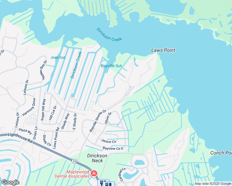 map of restaurants, bars, coffee shops, grocery stores, and more near 37166 Gull Watch Way in Selbyville