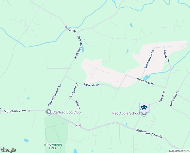 map of restaurants, bars, coffee shops, grocery stores, and more near 4 Bryant Street in Stafford