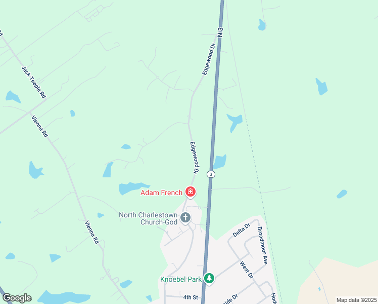 map of restaurants, bars, coffee shops, grocery stores, and more near 2421 Old State Road 3 in Charlestown