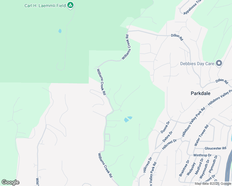 map of restaurants, bars, coffee shops, grocery stores, and more near 2322 Pebble Creek Drive in High Ridge