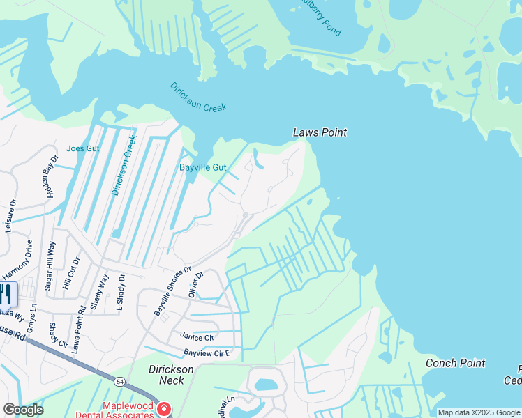 map of restaurants, bars, coffee shops, grocery stores, and more near 38277 Ocean Vista Drive in Selbyville