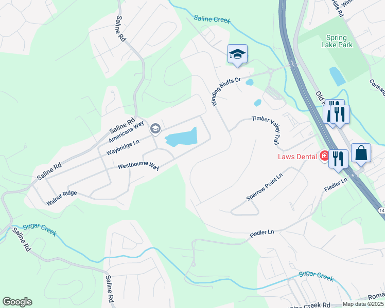 map of restaurants, bars, coffee shops, grocery stores, and more near 1896 Westbourne Way in Fenton