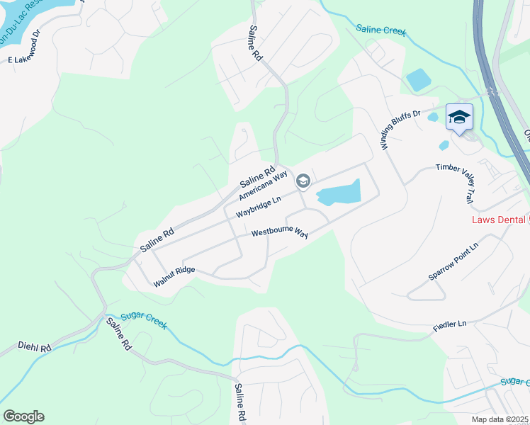 map of restaurants, bars, coffee shops, grocery stores, and more near 1927 Waybridge Lane in Fenton