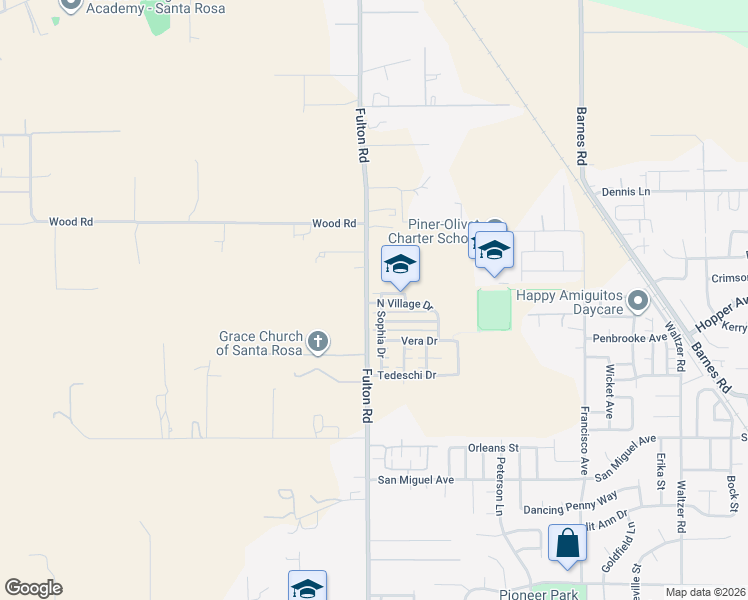 map of restaurants, bars, coffee shops, grocery stores, and more near 2581 Gobar Lane in Santa Rosa