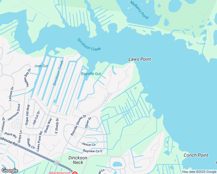 map of restaurants, bars, coffee shops, grocery stores, and more near 1188 Bay Vista Drive in Selbyville