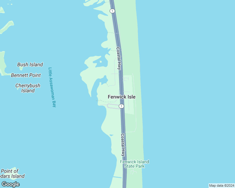 map of restaurants, bars, coffee shops, grocery stores, and more near 40124 Salt Meadows Drive in Fenwick Island