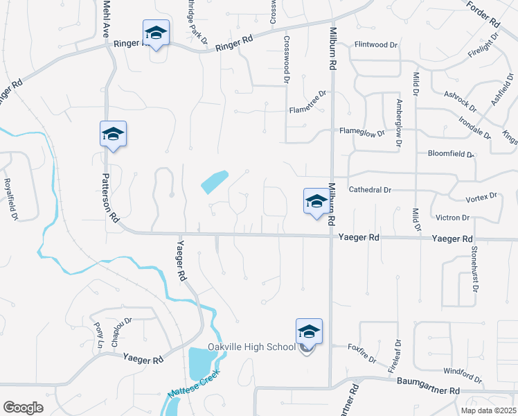 map of restaurants, bars, coffee shops, grocery stores, and more near 3048 Duckhorn Drive in St. Louis