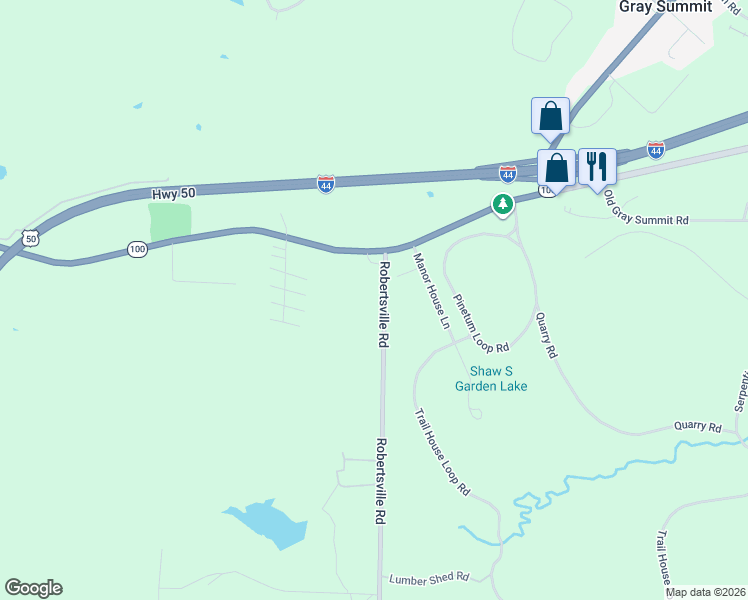 map of restaurants, bars, coffee shops, grocery stores, and more near 2129 Robertsville Road in Villa Ridge