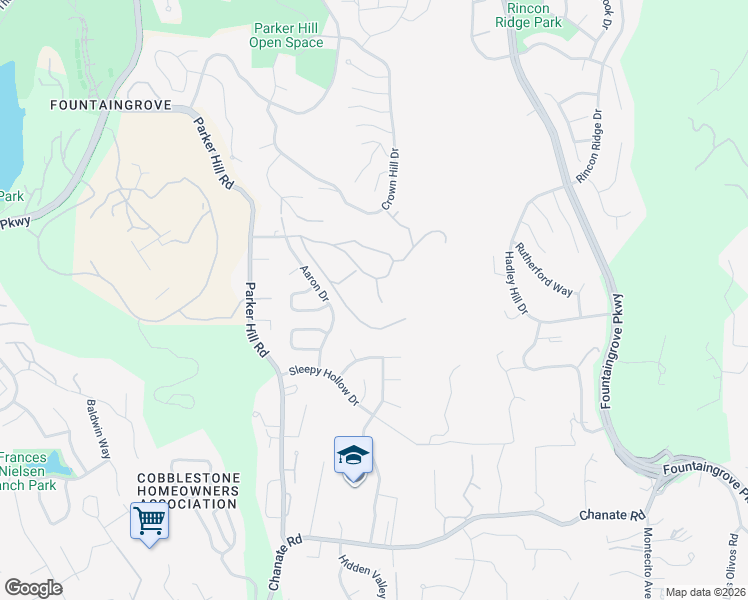 map of restaurants, bars, coffee shops, grocery stores, and more near 3820 Clear Ridge in Santa Rosa