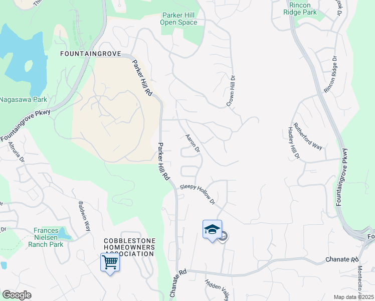 map of restaurants, bars, coffee shops, grocery stores, and more near 3529 Flintwood Drive in Santa Rosa