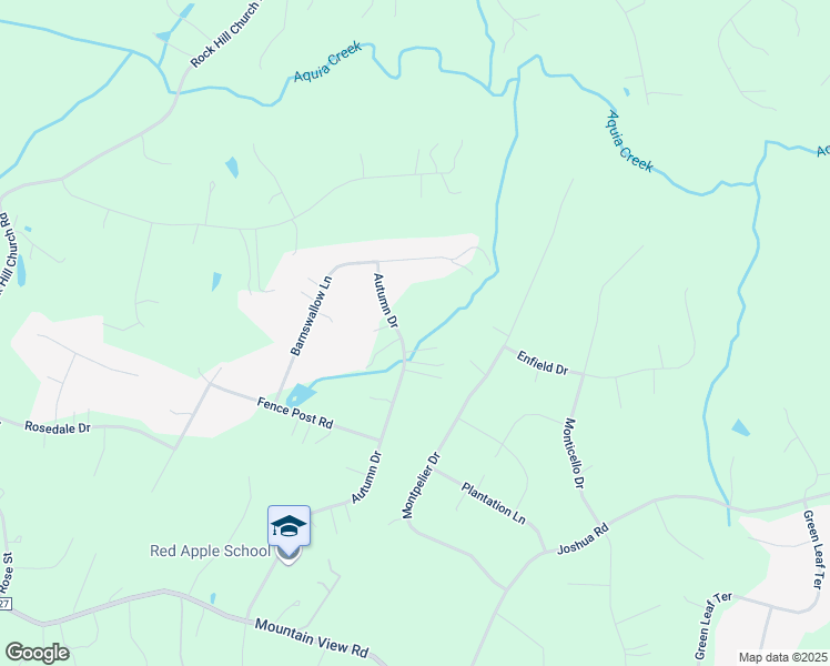 map of restaurants, bars, coffee shops, grocery stores, and more near 143 Autumn Drive in Stafford