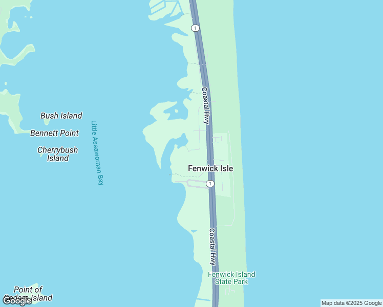 map of restaurants, bars, coffee shops, grocery stores, and more near 31 South Croppers Circle in Fenwick Island