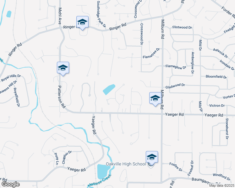map of restaurants, bars, coffee shops, grocery stores, and more near 3025 Lakeview Park Drive in St. Louis