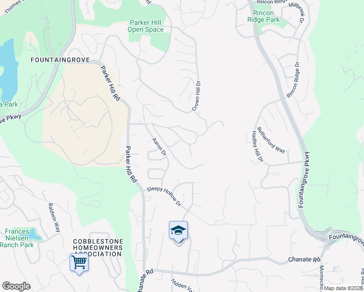 map of restaurants, bars, coffee shops, grocery stores, and more near 3820 Clear Ridge in Santa Rosa