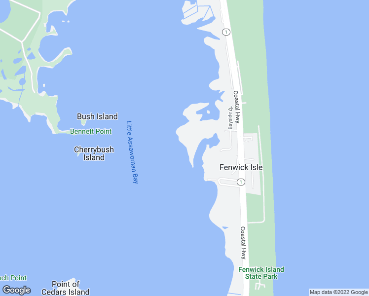map of restaurants, bars, coffee shops, grocery stores, and more near 31 S Croppers Cir in Fenwick Island