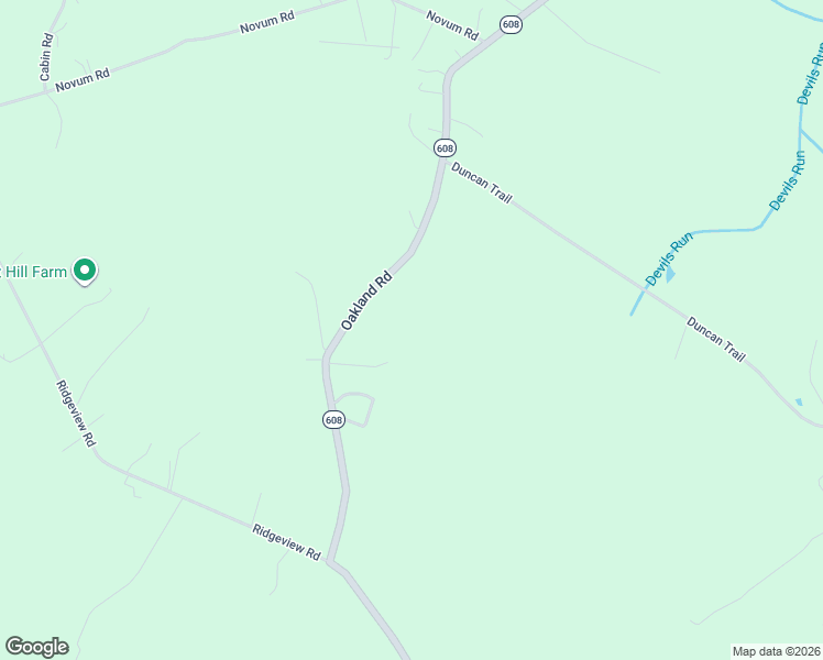 map of restaurants, bars, coffee shops, grocery stores, and more near 16143 Oakland Road in Reva