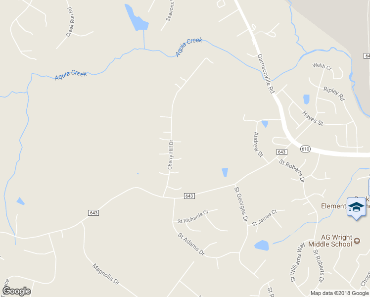 map of restaurants, bars, coffee shops, grocery stores, and more near 60 Cherry Hill Drive in Stafford