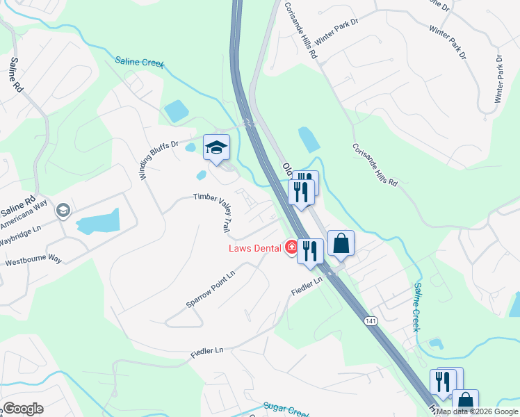 map of restaurants, bars, coffee shops, grocery stores, and more near 229 Spearmint Drive in Fenton