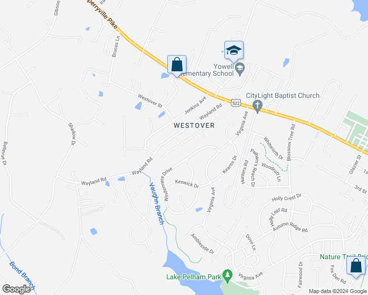 map of restaurants, bars, coffee shops, grocery stores, and more near 231 Lesco Boulevard in Culpeper