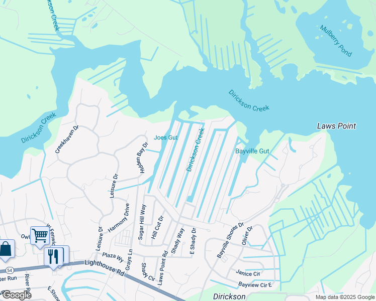 map of restaurants, bars, coffee shops, grocery stores, and more near 37062 Blue Bill Drive in Selbyville