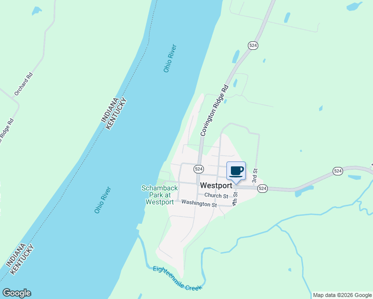 map of restaurants, bars, coffee shops, grocery stores, and more near 6201 Kentucky 524 in Westport
