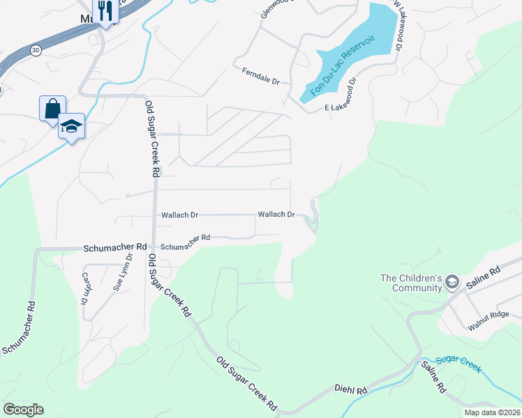 map of restaurants, bars, coffee shops, grocery stores, and more near 110 Wallach Drive in Fenton