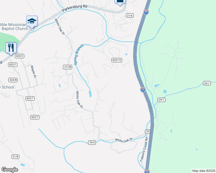 map of restaurants, bars, coffee shops, grocery stores, and more near 1846 Whispering Pines Road in Charleston