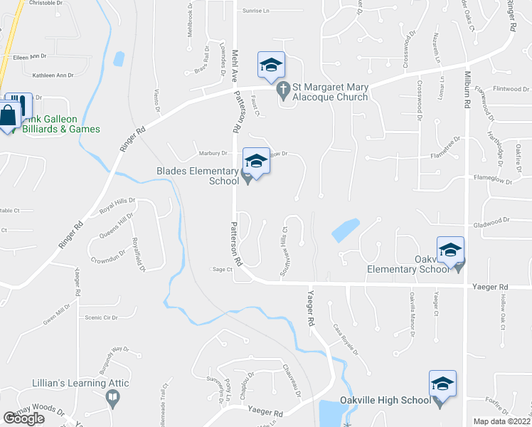 map of restaurants, bars, coffee shops, grocery stores, and more near 3201 Patterson Place Drive in Oakville