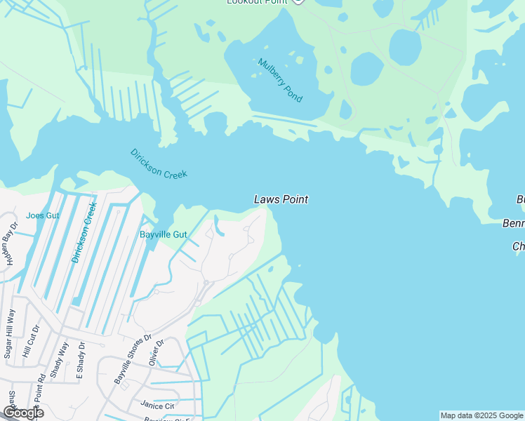 map of restaurants, bars, coffee shops, grocery stores, and more near 1150 Ocean Vista Drive in Selbyville