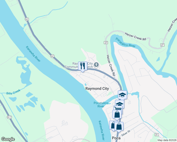 map of restaurants, bars, coffee shops, grocery stores, and more near 36 Sigman Road in Red House