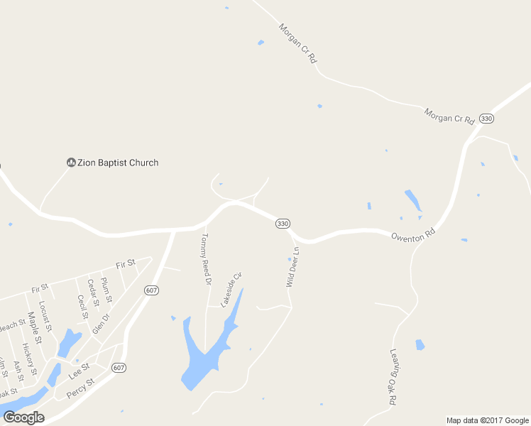 map of restaurants, bars, coffee shops, grocery stores, and more near Owenton Road in Corinth