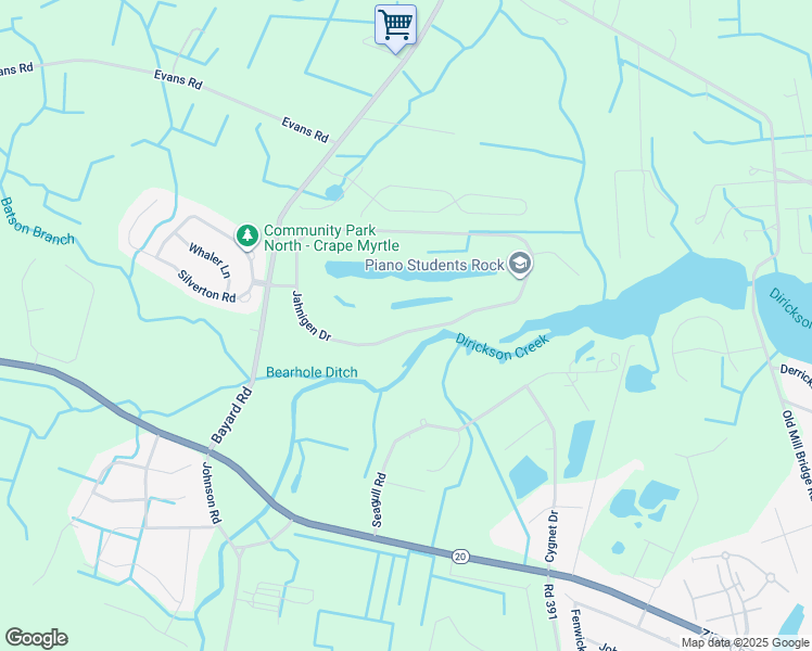 map of restaurants, bars, coffee shops, grocery stores, and more near 36850 Jahnigen Drive in Frankford