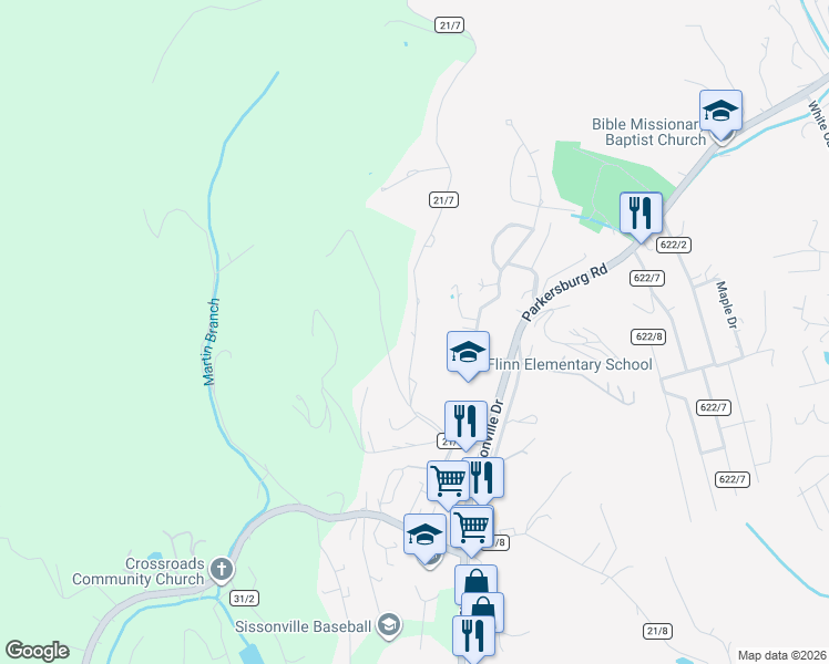 map of restaurants, bars, coffee shops, grocery stores, and more near 1361 Plantation Road in Charleston