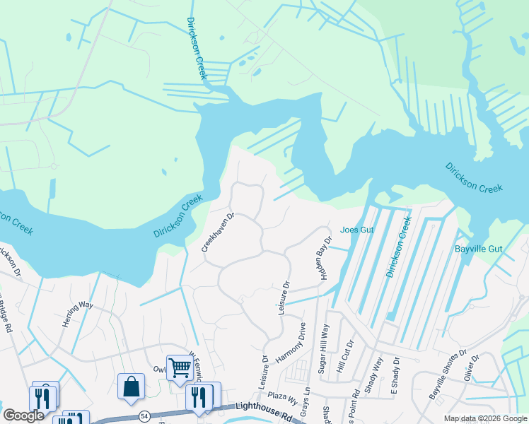 map of restaurants, bars, coffee shops, grocery stores, and more near 36974 Serenity Drive in Selbyville