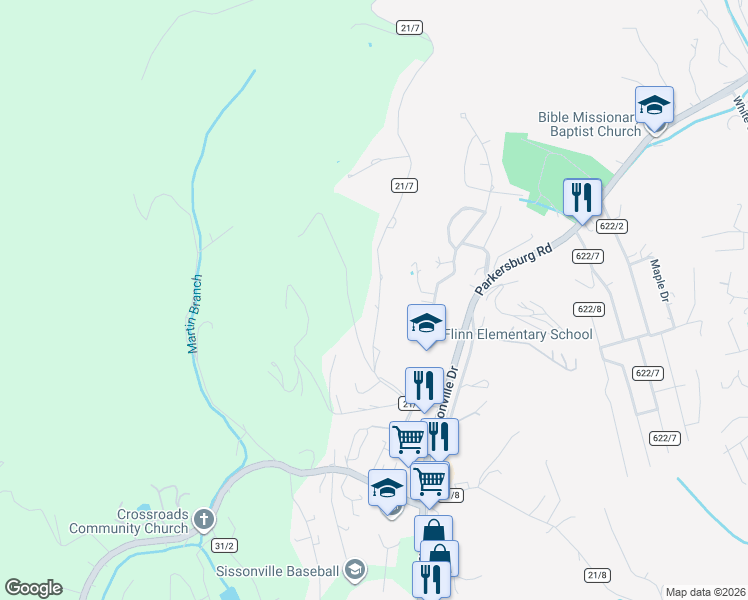 map of restaurants, bars, coffee shops, grocery stores, and more near 1361 Plantation Road in Charleston