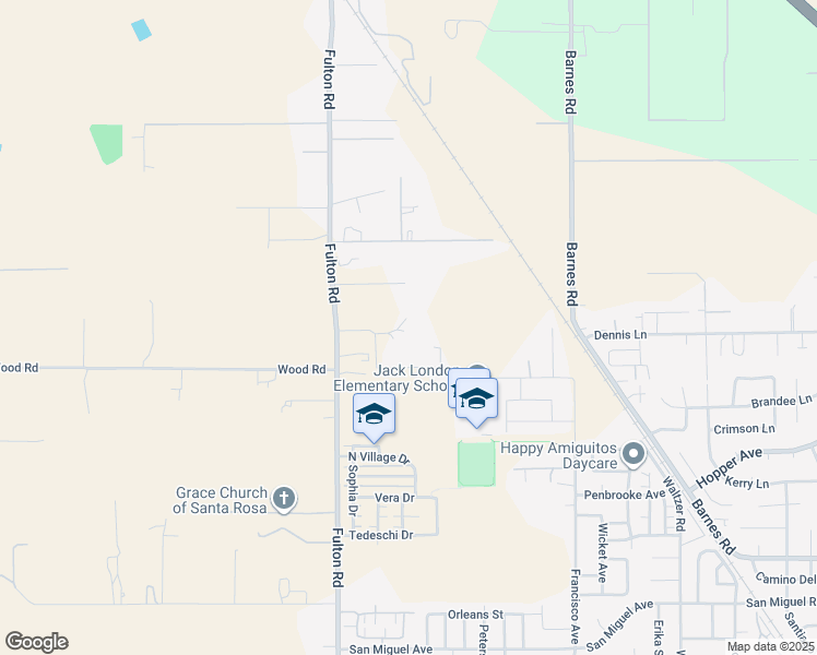 map of restaurants, bars, coffee shops, grocery stores, and more near 3030 Francisco Avenue in Santa Rosa