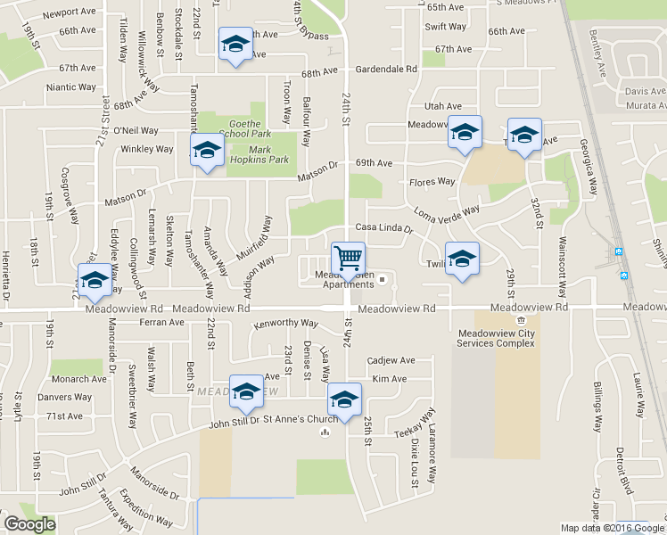 map of restaurants, bars, coffee shops, grocery stores, and more near 7578 24th Street in Sacramento