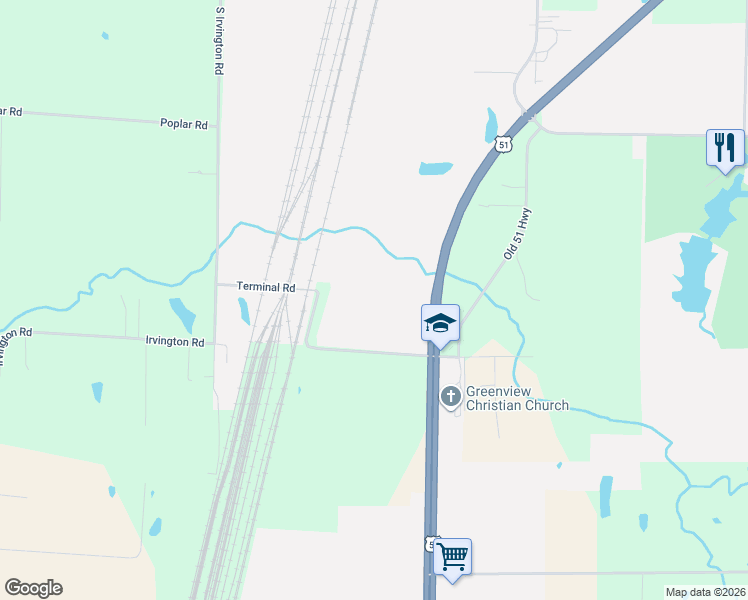 map of restaurants, bars, coffee shops, grocery stores, and more near 29823 Yard Road in Centralia