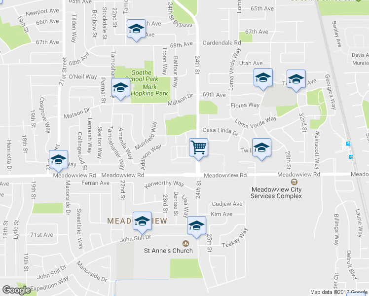 map of restaurants, bars, coffee shops, grocery stores, and more near 124 Nedra Court in Sacramento